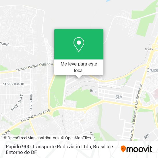 Rápido 900 Transporte Rodoviário Ltda mapa