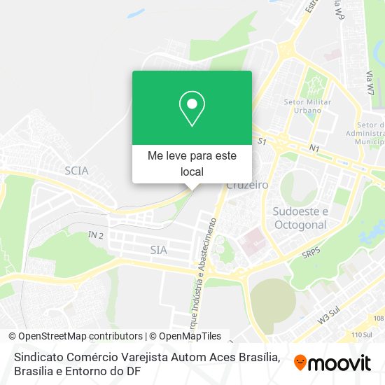 Sindicato Comércio Varejista Autom Aces Brasília mapa