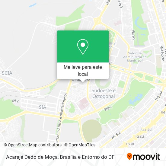 Acarajé Dedo de Moça mapa