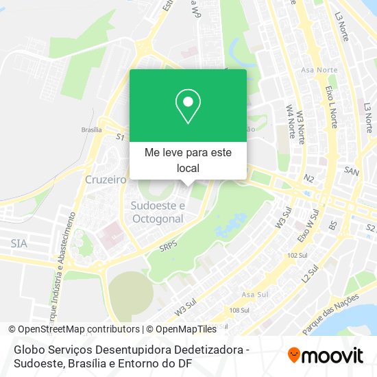 Globo Serviços Desentupidora Dedetizadora - Sudoeste mapa