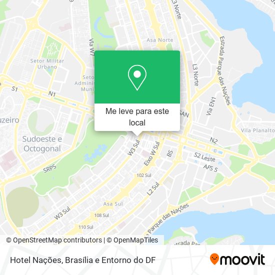 Hotel Nações mapa