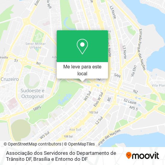 Associação dos Servidores do Departamento de Trânsito DF mapa