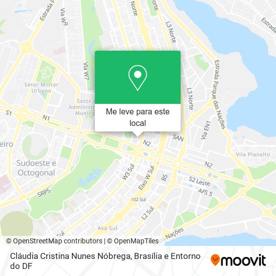 Cláudia Cristina Nunes Nóbrega mapa