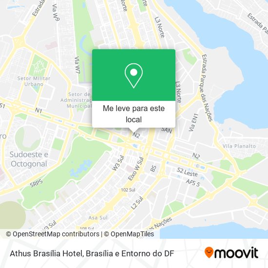 Athus Brasília Hotel mapa