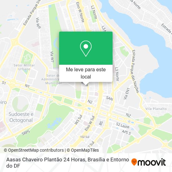 Aasas Chaveiro Plantão 24 Horas mapa