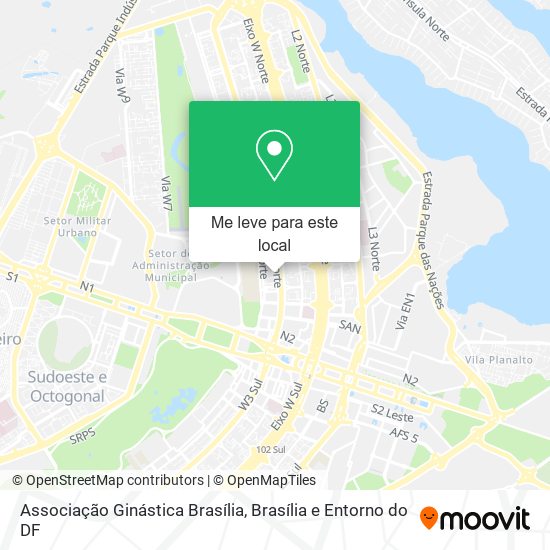 Associação Ginástica Brasília mapa