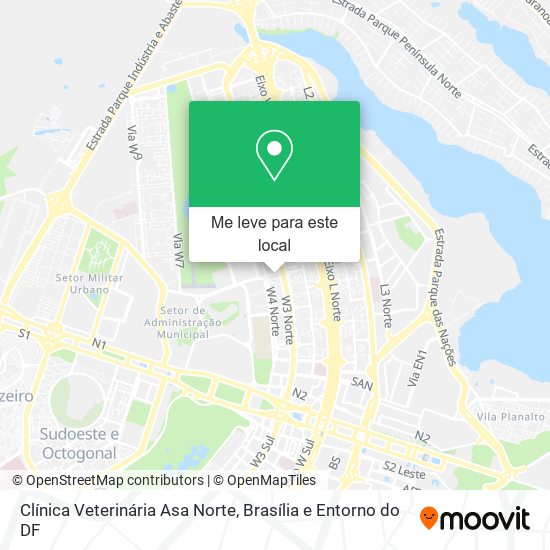 Clínica Veterinária Asa Norte mapa