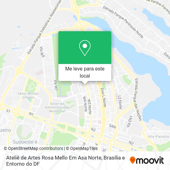 Ateliê de Artes Rosa Mello Em Asa Norte mapa