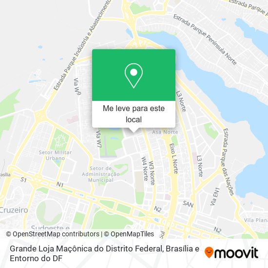 Grande Loja Maçônica do Distrito Federal mapa