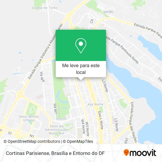 Cortinas Parisiense mapa