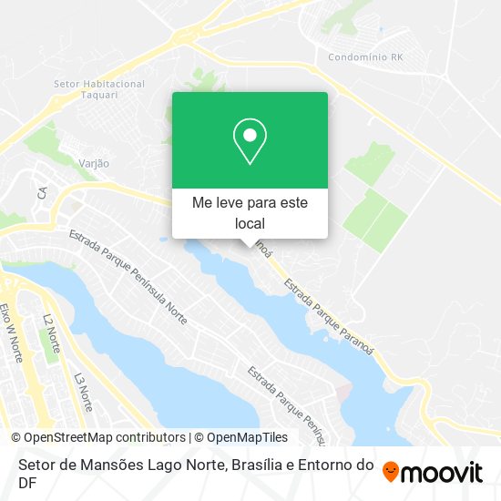 Setor de Mansões Lago Norte mapa