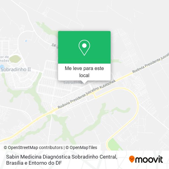 Sabin Medicina Diagnóstica Sobradinho Central mapa