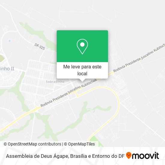 Assembleia de Deus Ágape mapa