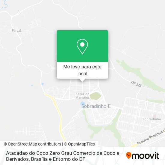 Atacadao do Coco Zero Grau Comercio de Coco e Derivados mapa