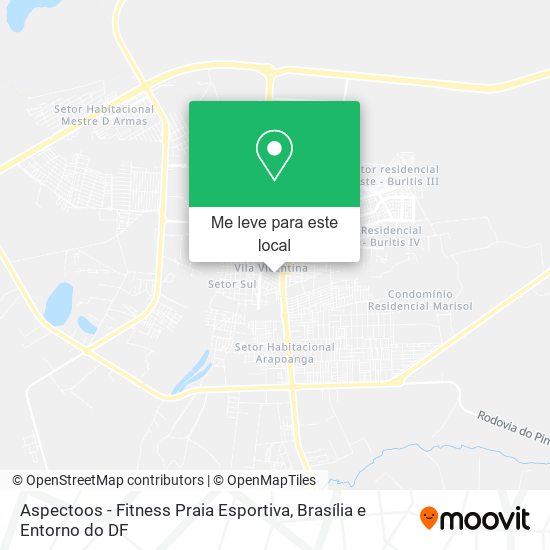 Aspectoos - Fitness Praia Esportiva mapa