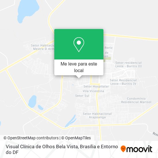 Visual Clínica de Olhos Bela Vista mapa