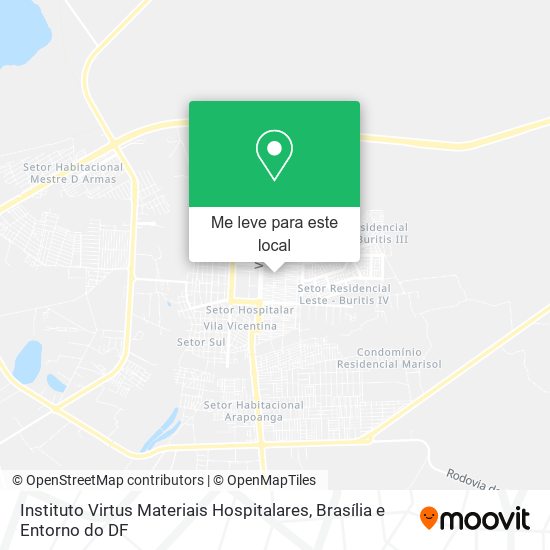 Instituto Virtus Materiais Hospitalares mapa