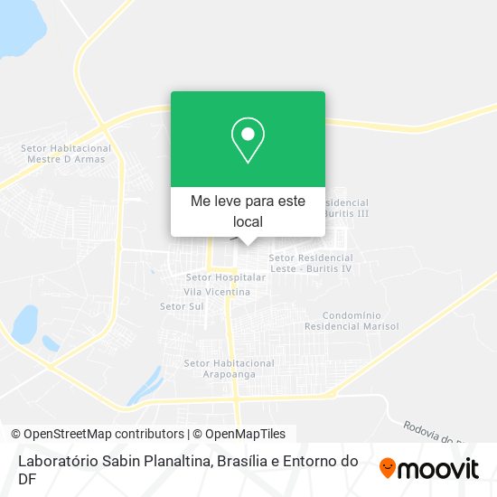 Laboratório Sabin Planaltina mapa