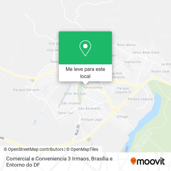 Comercial e Conveniencia 3 Irmaos mapa