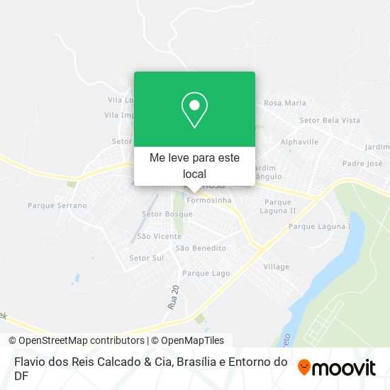 Flavio dos Reis Calcado & Cia mapa