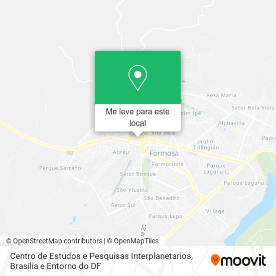 Centro de Estudos e Pesquisas Interplanetarios mapa