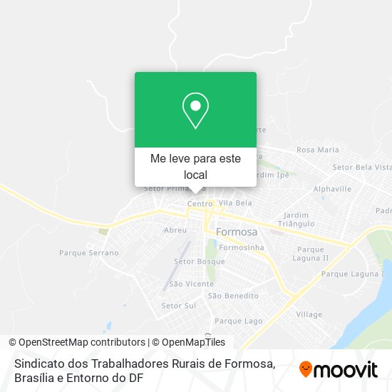 Sindicato dos Trabalhadores Rurais de Formosa mapa