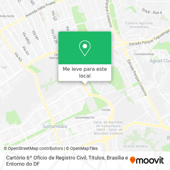 Cartório 6º Ofício de Registro Civil, Títulos mapa