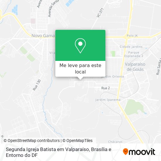 Segunda Igreja Batista em Valparaíso mapa