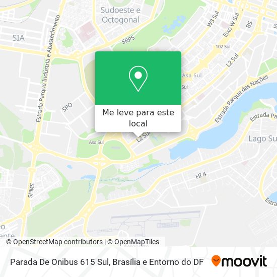 Parada De Onibus 615 Sul mapa