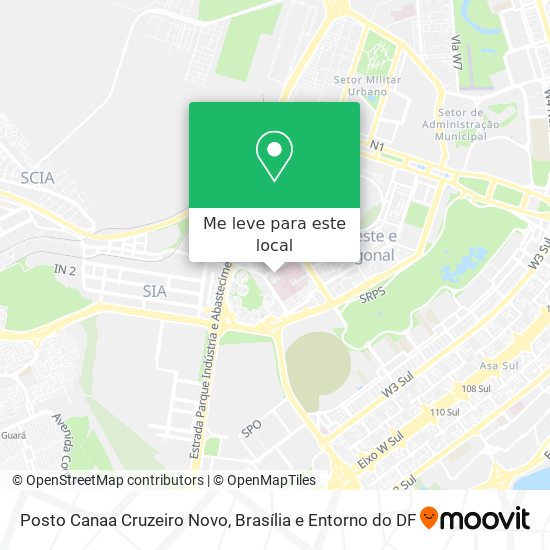 Posto Canaa Cruzeiro Novo mapa