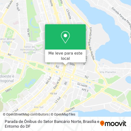 Parada de Ônibus do Setor Bancário Norte mapa