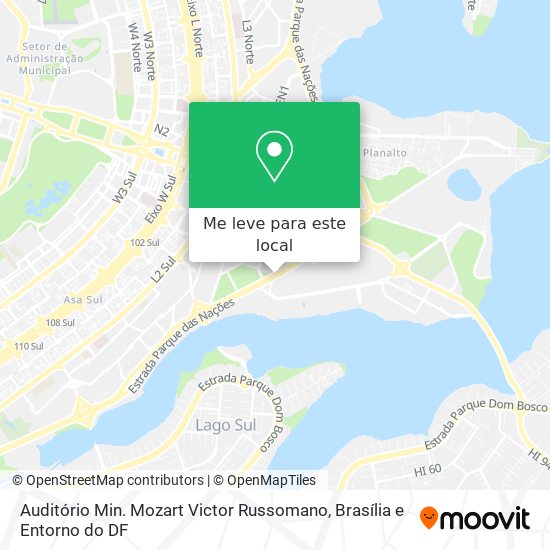 Auditório Min. Mozart Victor Russomano mapa