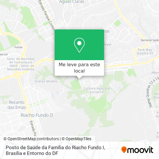 Posto de Saúde da Família do Riacho Fundo I mapa