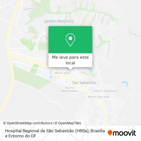 Hospital Regional de São Sebastião (HRSa) mapa