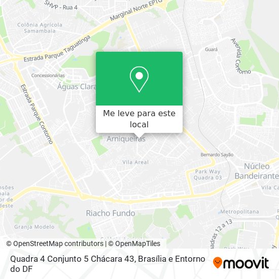 Quadra 4 Conjunto 5 Chácara 43 mapa