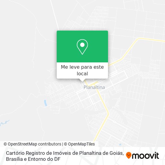 Cartório Registro de Imóveis de Planaltina de Goiás mapa