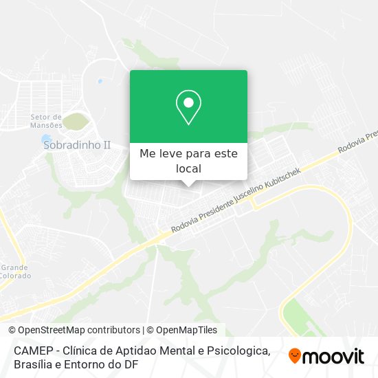 CAMEP - Clínica de Aptidao Mental e Psicologica mapa
