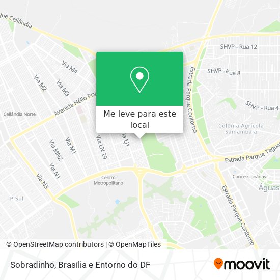 Sobradinho mapa