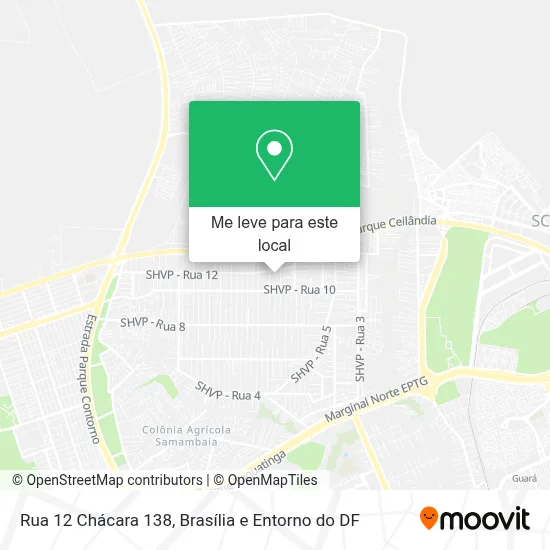 Rua 12 Chácara 138 mapa