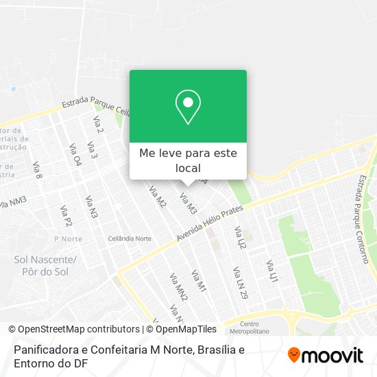 Panificadora e Confeitaria M Norte mapa