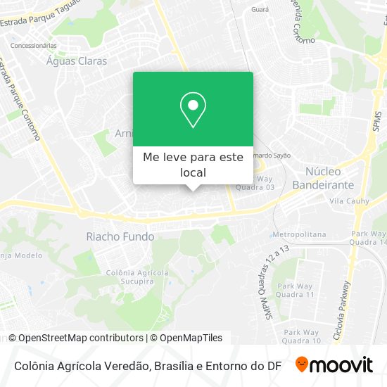 Colônia Agrícola Veredão mapa