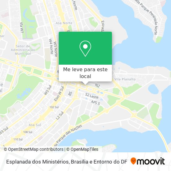 Esplanada dos Ministérios mapa