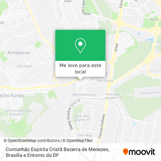 Comunhão Espírita Cristã Bezerra de Menezes mapa