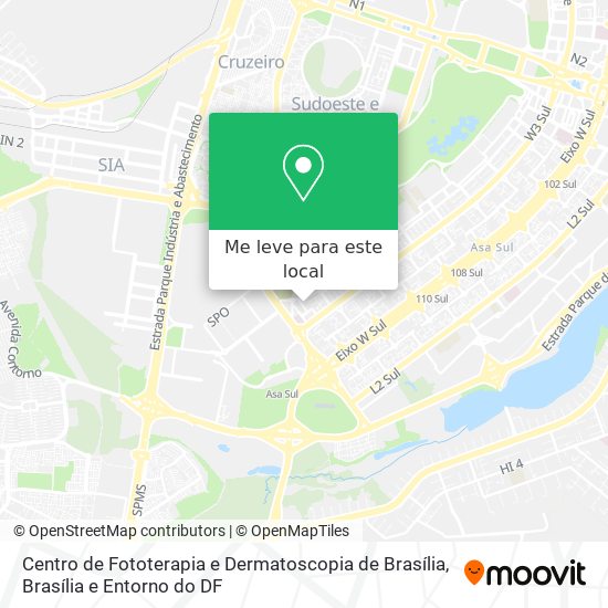 Centro de Fototerapia e Dermatoscopia de Brasília mapa