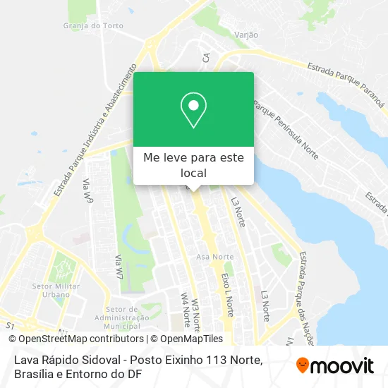 Lava Rápido Sidoval - Posto Eixinho 113 Norte mapa