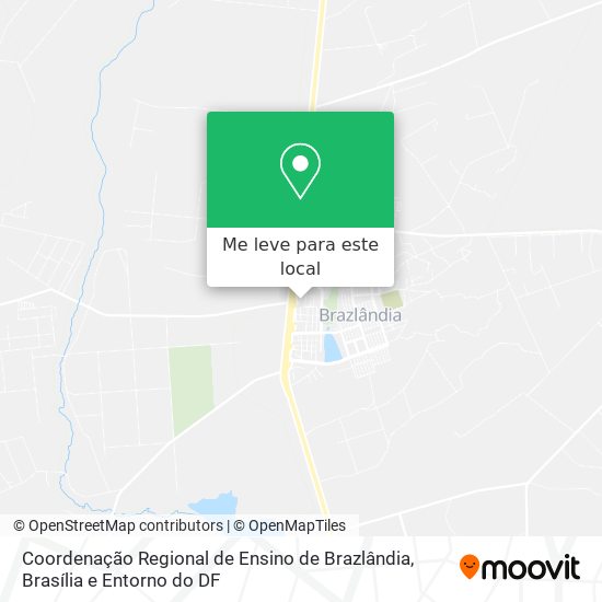 Coordenação Regional de Ensino de Brazlândia mapa