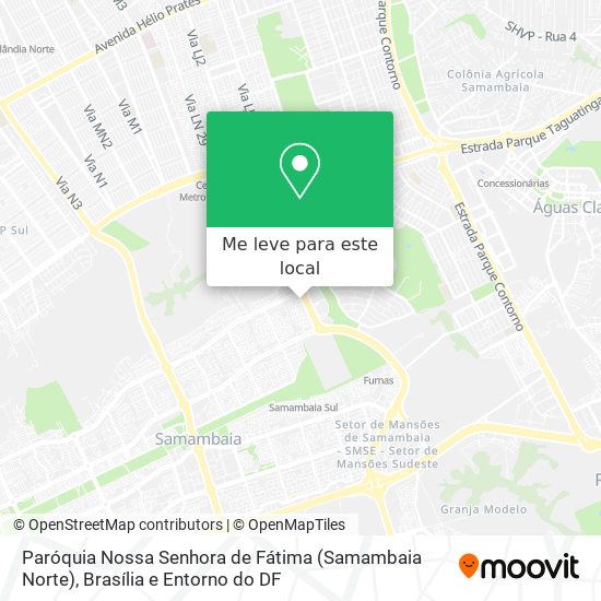 Paróquia Nossa Senhora de Fátima (Samambaia Norte) mapa