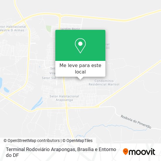 Terminal Rodoviário Arapongas mapa
