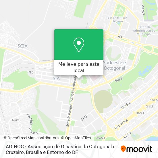AGINOC - Associação de Ginástica da Octogonal e Cruzeiro mapa