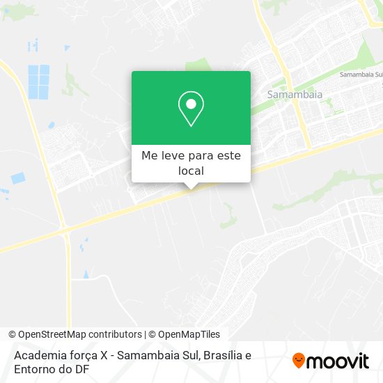 Academia força X - Samambaia Sul mapa